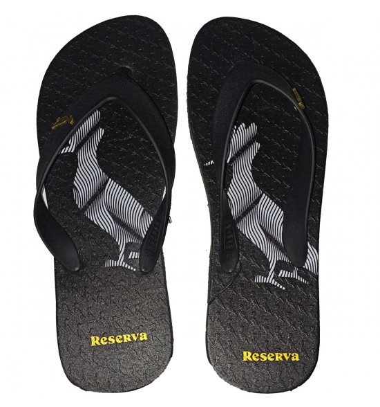 Chinelo Reserva Pica Pau Distortion Lines Original Preto