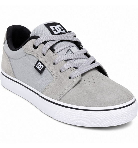 Tênis DC Shoes Anvil LA Cinza – Estilo Skatista, Durabilidade e Conforto Urbano