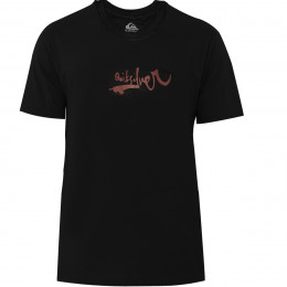 Camiseta Quiksilver Impaired Logo DNA Preto